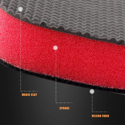 SPTA 1 Set di applicatori per clay bar di media durezza, 1 tampone impugnabile e 1 applicatore per clay bar, per lucidatrice rotativa DA per detailing auto