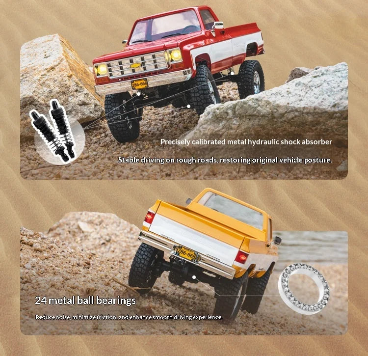 Modellino RC 1:18 di Pickup Truck Fms Fcx Chevrolet K10, Veicolo Elettrico Simulato per Fuoristrada, Giocattolo per Bambini, Regalo Disponibile