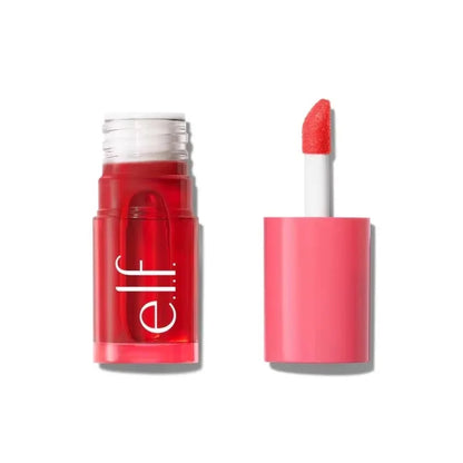 Balsamo labbra alla frutta Elf, nuovo, balsamo labbra e guance a doppio uso, fard liquido in polvere, fondotinta liquido satinato e primer verde e rosa, cosmetici