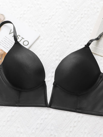 Lingerie sexy nera con scollo a V profondo, intimo da donna, intimo elegante retrò, può essere abbinato a un abito da sera con scollo a V profondo U055