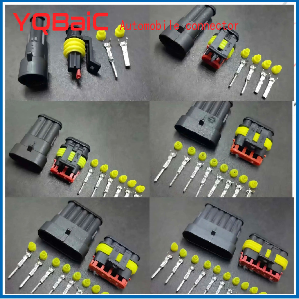 Kit connettori impermeabili Cavo automobilistico Connettore rapido Elettrico nel cablaggio dell'auto Presa di tenuta automatica 1 2 3 4 5 Kit spina a 6 pin Way