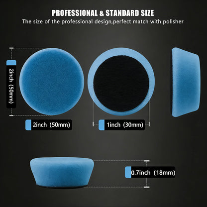 SPTA Set di 5 Spugne per Lucidatura da 1,3"(32mm) e 2"(50mm), Diverse Durezze, per Dettagli e Piccole Aree