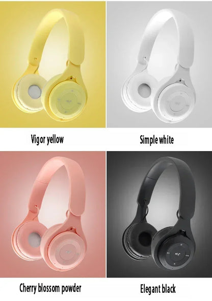 Cuffie Bluetooth Hi-Fi Wireless Over-Ear con Microfono e Riduzione del Rumore, Comode per Viaggi e Uso Domestico
