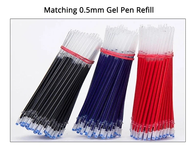 20/50 pezzi Penne gel Set Nero Blu Rosso Ricarica Gel Forniture scolastiche e per ufficio Cancelleria accessori kawaii cancelleria penne carine
