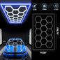14 griglie con telaio luci da garage esagonali 6500K 672W a nido d'ape led per officina barbiere palestra soffitto negozio seminterrato