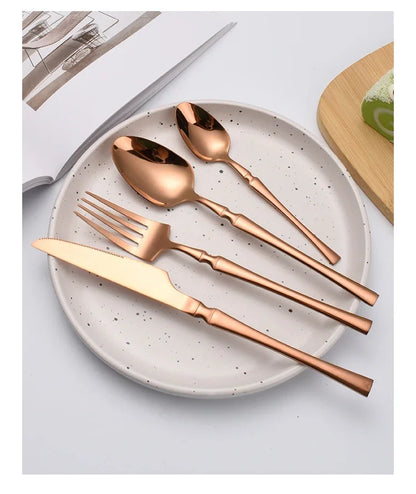 Set di posate in acciaio inossidabile da 30/40/60 pezzi, coltello, forchetta, cucchiaio da caffè, stoviglie, lavabili in lavastoviglie
