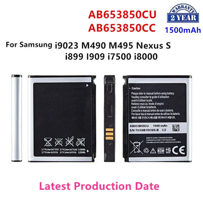 Nuovissima batteria AB653850CU AB653850CC 1500mAh per Samsung i9023 M490 M495 Nexus S i899 I909 i7500 i8000