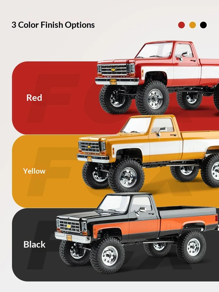 Modellino RC 1:18 di Pickup Truck Fms Fcx Chevrolet K10, Veicolo Elettrico Simulato per Fuoristrada, Giocattolo per Bambini, Regalo Disponibile