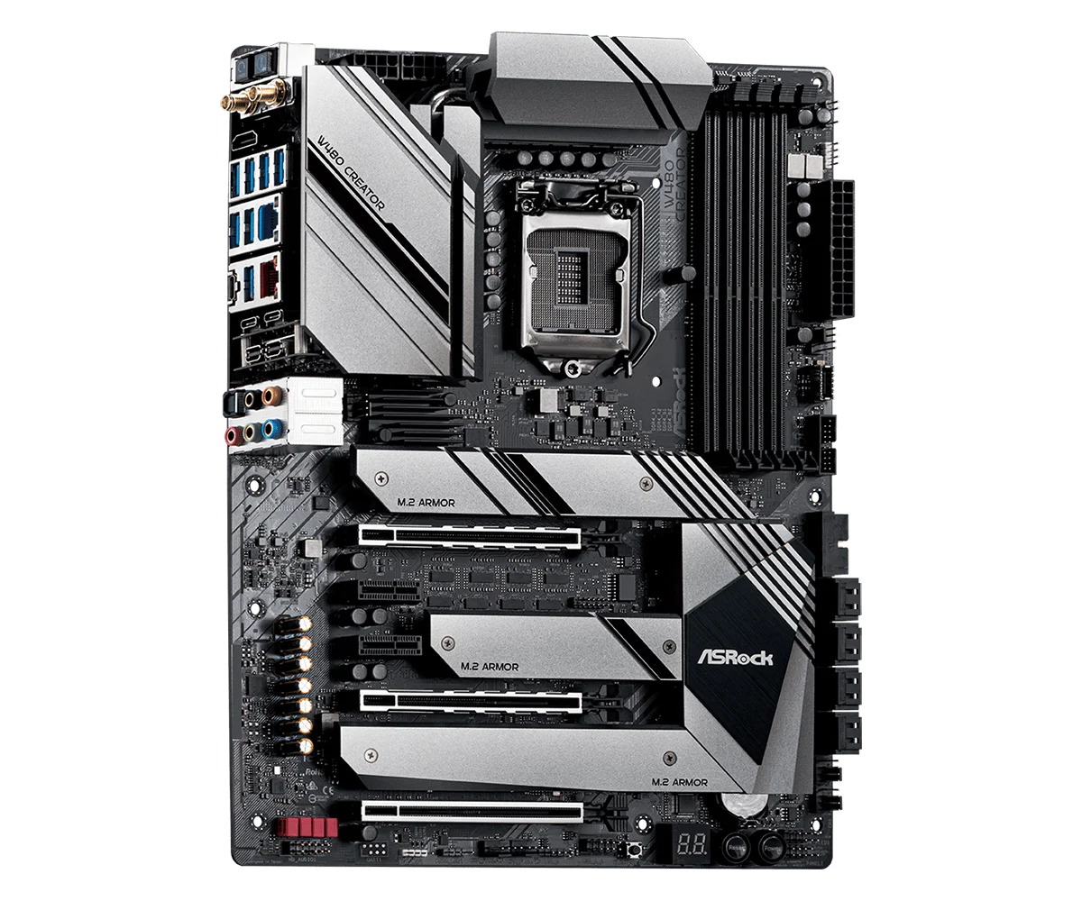 Scheda madre ASRock W480 Creator ATX Intel W480 LGA1200 DDR4 SATA3 WIFI HDMI SPDIF Audio NUOVO per 10/11th Processori Intel Core