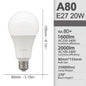 10 Pezzi Lampadine LED E27 B22 da 24W 20W 18W 15W 12W 10W 3W, AC 220V 110V 3000K 6000K, Lampada per Soggiorno e Casa