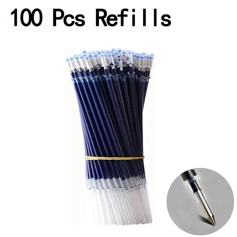 20/50 pezzi Penne gel Set Nero Blu Rosso Ricarica Gel Forniture scolastiche e per ufficio Cancelleria accessori kawaii cancelleria penne carine
