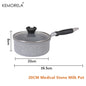 Durevole pietra friggitrice Pan28/26/24/20cm Wok padella antiaderente calderone fornello a induzione pentole Pancake uovo fornello a Gas casa