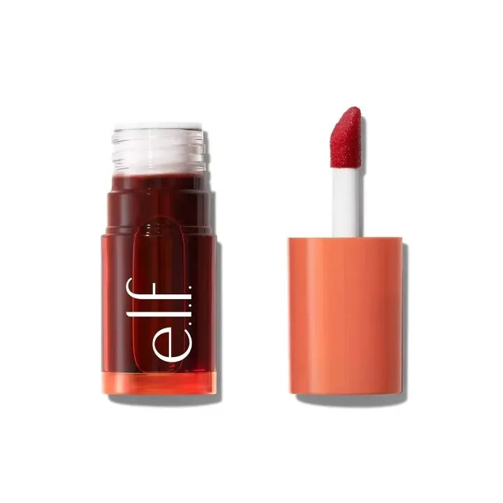 Balsamo labbra alla frutta Elf, nuovo, balsamo labbra e guance a doppio uso, fard liquido in polvere, fondotinta liquido satinato e primer verde e rosa, cosmetici