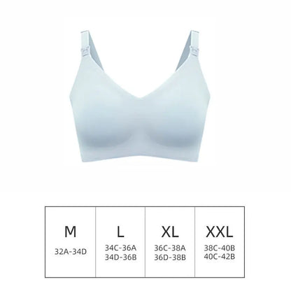 Reggiseno per allattamento da donna con taglio laser ultra sottile Reggiseni per allattamento imbottiti rimovibili senza cuciture Reggiseno di supporto per maternità push up taglie forti