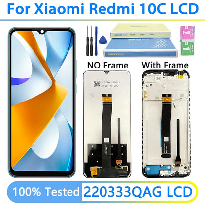 6.71 "Schermo Per Xiaomi Redmi 10c Display LCD Touch Screen Digitizer Assembly Per Redmi 10C 220333QAG LCD di Ricambio