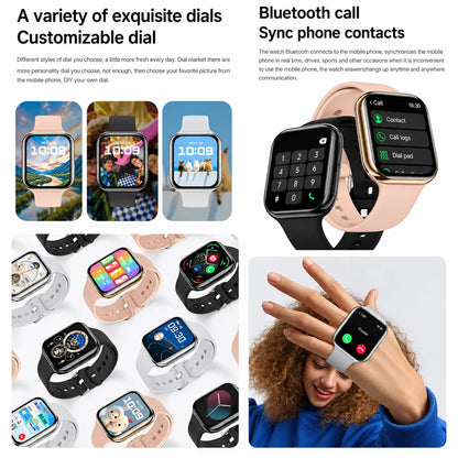 Nuovo Smartwatch iOS Serie 11, Display AMOLED Ultra HD, Cardiofrequenzimetro, GPS, Impermeabile IP68, Fitness, Chiamate Wireless, Braccialetto Originale