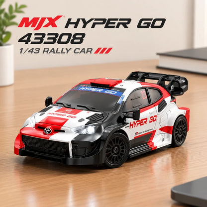 MJX HYPER GO Nuovo Prodotto 43308 Auto Telecomandata 1/43 Auto da Rally per Interni ed Esterni, Drift ad Alta Velocità, Trazione Integrale