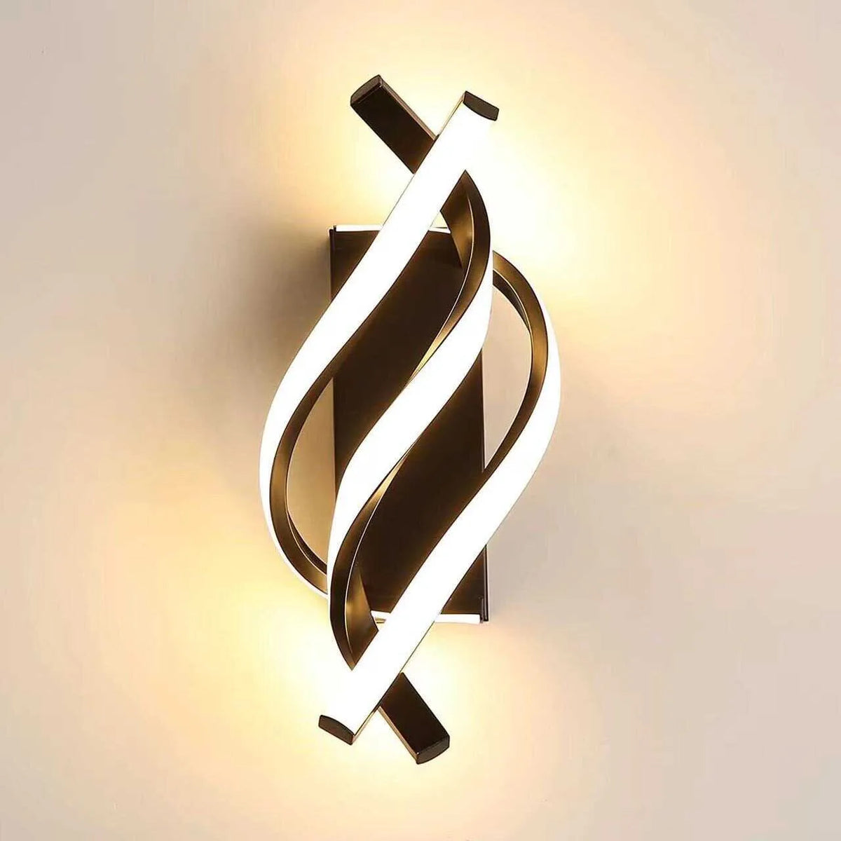 Lampada da parete moderna a LED Linea domestica Decorazione Lampada da parete Soggiorno Sfondo Muro Camera da letto Testiera Illuminazione bianca nera Lustro