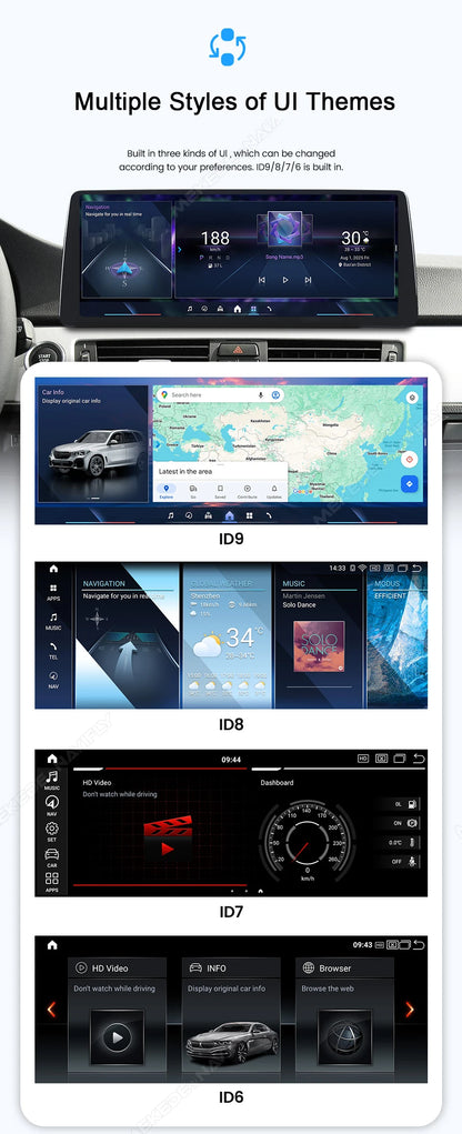 Sistema Multimediale Intelligente MEKEDE con CarPlay Wireless e Android Auto per BMW X5 E70 X6 E71, Schermo QLED da 10.25/12.3 Pollici, Android 14, CPU Snapdragon, Radio e Navigazione GPS per Auto