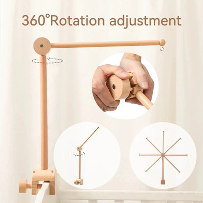 Carillon girevole per neonati Culla Imitazione Colore legno Appeso Sonaglio Bambino Lenitivo Giocattoli musicali 0-12 mesi Regalo per bambini