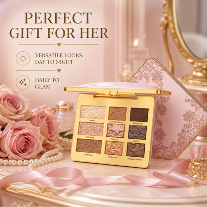 Palette di ombretti a 9 colori, tutto in uno, formato da viaggio, portatile, per il trucco quotidiano, con finiture shimmer e opache, per look da naturali a smoky, ideale come regalo.