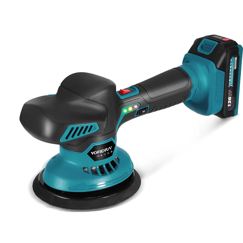 Lucidatrice elettrica per auto YOFIDRA 150MM 7000RPM, 6 velocità, senza fili, per lucidatura, levigatura e ceratura, compatibile con batteria Makita 18V.