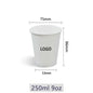 200 bicchieri di carta usa e getta da 250 ml con coperchi, con tazze da caffè personalizzabili con logo personalizzato per eventi e feste