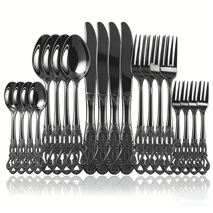 Set di posate da 20 pezzi in acciaio inossidabile color oro rosa, coltello, forchetta, cucchiaio, posate da tavola, stoviglie da cucina