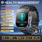 Nuovo Smartwatch per Uomo con Diagnosi ECG Accurata, Misurazione di Pressione Sanguigna, Ossigeno nel Sangue, Grasso nel Sangue, Acido Urico, Temperatura, Chiamate Bluetooth