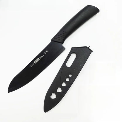 Set di coltelli da cucina, compresi coltello da chef, mannaia e coltello da frutta, con ceppo portacoltelli, adatto per sbucciare carne e verdure