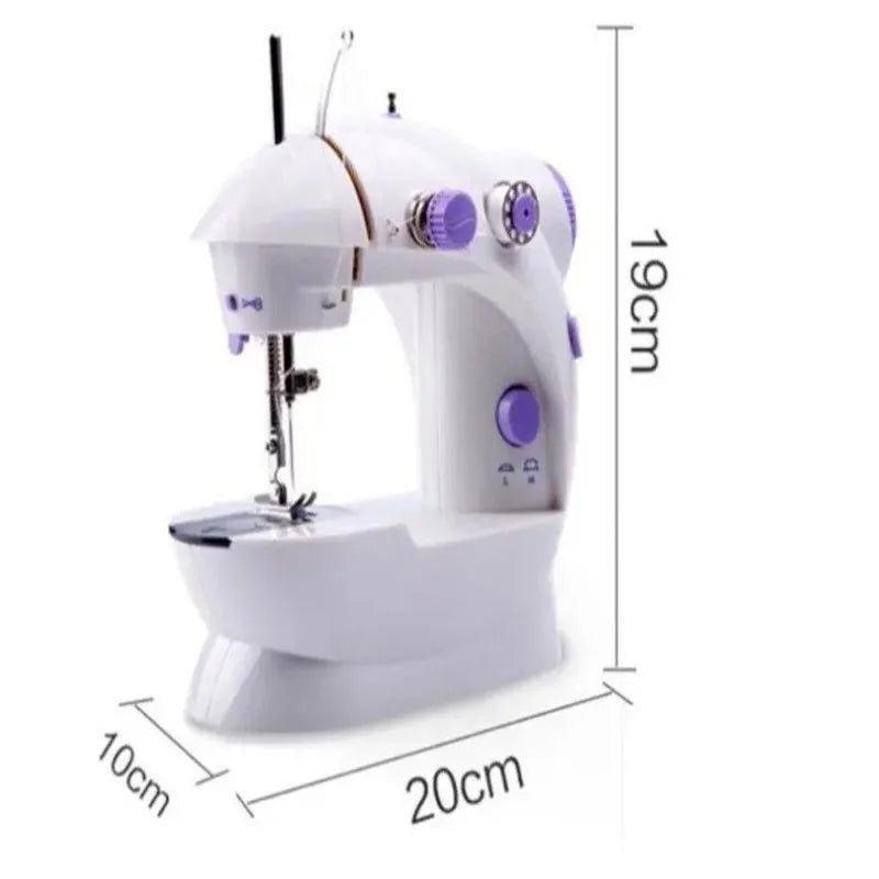 Macchina da cucire elettrica portatile con 12 punti incorporati, mini strumento da cucito domestico per principianti, macchina da cucire da tavolo per riparazioni e progetti fai-da-te domestici