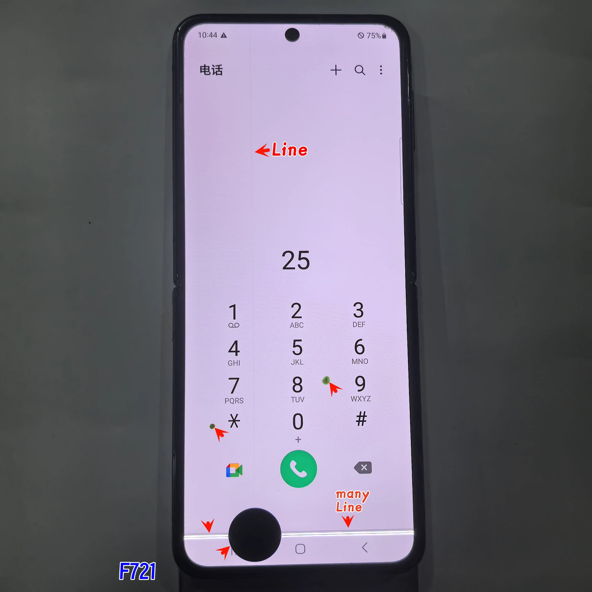 Display LCD Super AMOLED da 6.7'' 100% Testato per Samsung Z Flip 4 SM-F7210 F721 F721W F721U, Schermo Touch Sostitutivo Con Difetti
