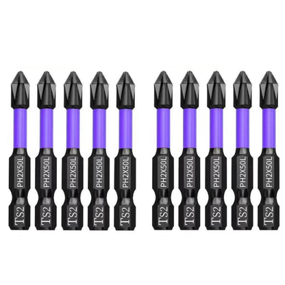 5-60PCS PH2 Set di punte per avvitatore a percussione Set di cacciaviti a croce magnetici Set di punte per trapano a percussione Vite Cacciavite a croce antiscivolo in acciaio legato