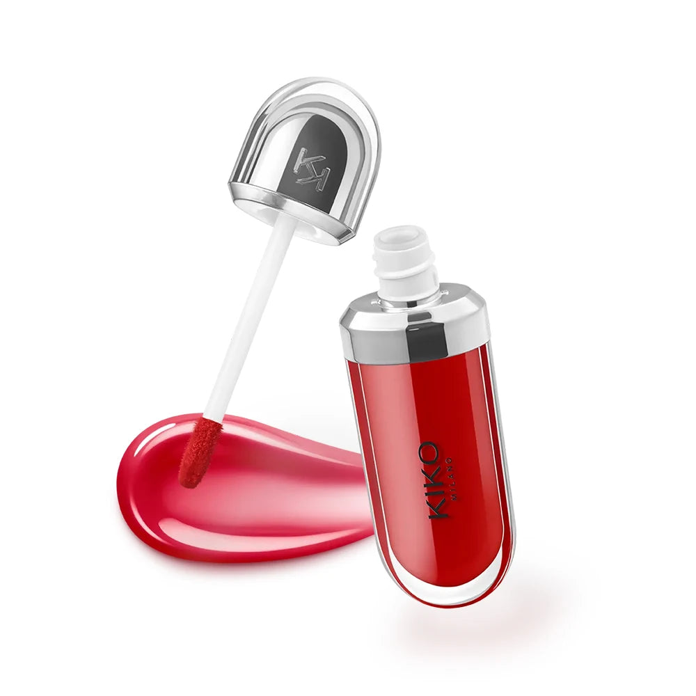 Rossetto KIKO Double Touch, gloss labbra 3D Hydra, resistente all'acqua, non trasferibile, tinta labbra non appiccicosa, effetto vetro, volumizzante, idratante, trucco per labbra
