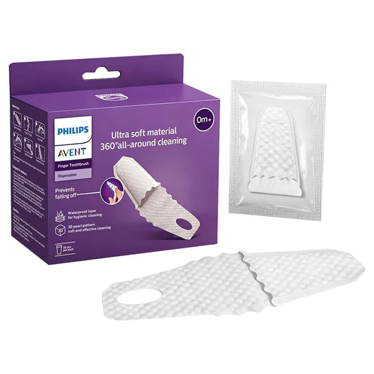 Salviette per la pulizia orale del bambino Avent, 30 pezzi per confezione, con texture 3D a perla, senza agenti fluorescenti, per la pulizia della lingua del neonato.
