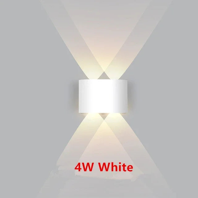 Lampada da parete a LED IP65 AC86-265V/DC12V-24V Illuminazione da giardino impermeabile per esterni Lampada da parete per scale per camera da letto interna in alluminio