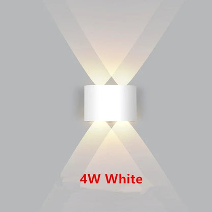 Lampada da parete a LED IP65 AC86-265V/DC12V-24V Illuminazione da giardino impermeabile per esterni Lampada da parete per scale per camera da letto interna in alluminio