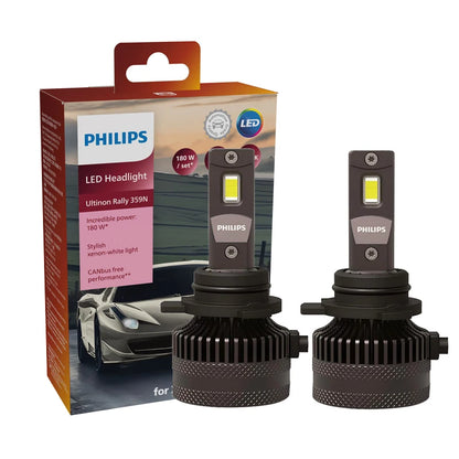 Philips LED 15000lm Ultinon Rally 3590 H4 H7 H8 H11 HB3 HB4 H19 HIR2 H1 Faro per auto 6500K Bianco Potenza massima 180W 12V 4200K U359N