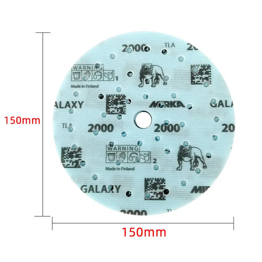 Carta Abrasiva Rotonda GALAXY Mirka per Lucidatura a Secco, 6 Pollici 150mm, per Lavorazione del Legno, Mobili e Ferramenta