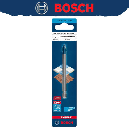 BOSCH EXPERT HEX-9 Punta da trapano in ceramica dura 10X Lunga durata Punta da trapano per pietra in materiale ad alta durezza 2608900590 2608900588