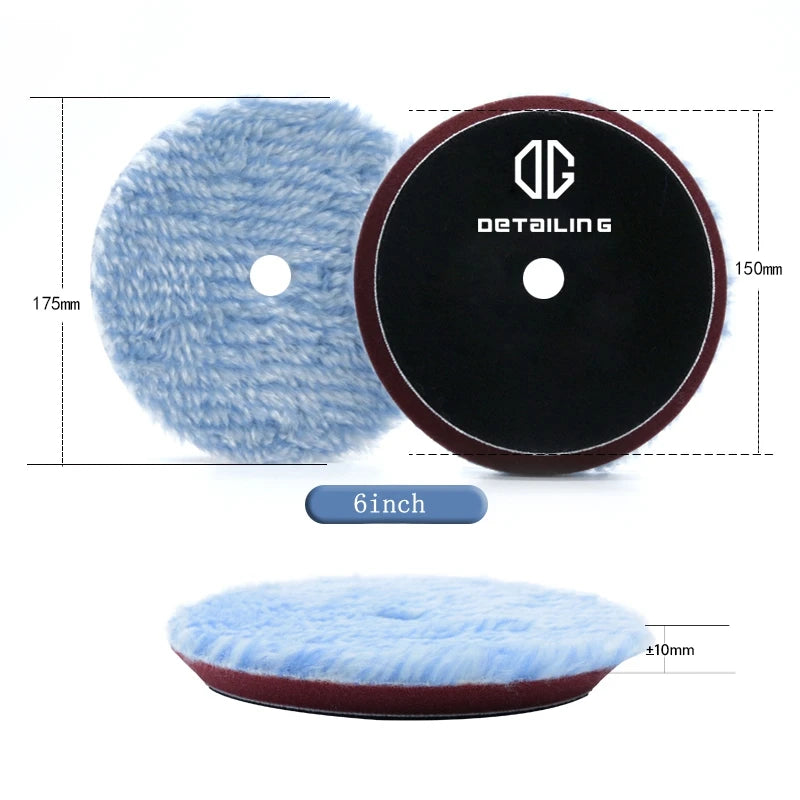 DETAILING Tampone per lucidatura in microfibra da 3/5/6/pollici per lucidatura per carrozzeria auto Ruote per lucidatura in micro fibra per lucidatrice per auto Lucidatura Ceretta