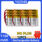 Batteria al litio 3,7 V 102540, 1100 mAh, batterie polimeriche + scheda di protezione PCB per localizzatore GPS, dispositivi MP3/MP4, batteria ricaricabile.