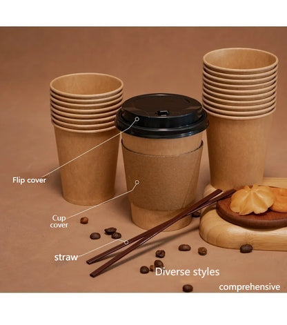 100/200 pezzi bicchieri di carta usa e getta 250ml bicchieri di carta tinta unita tazza di caffè tazza di latte tazza di carta per forniture per feste calde