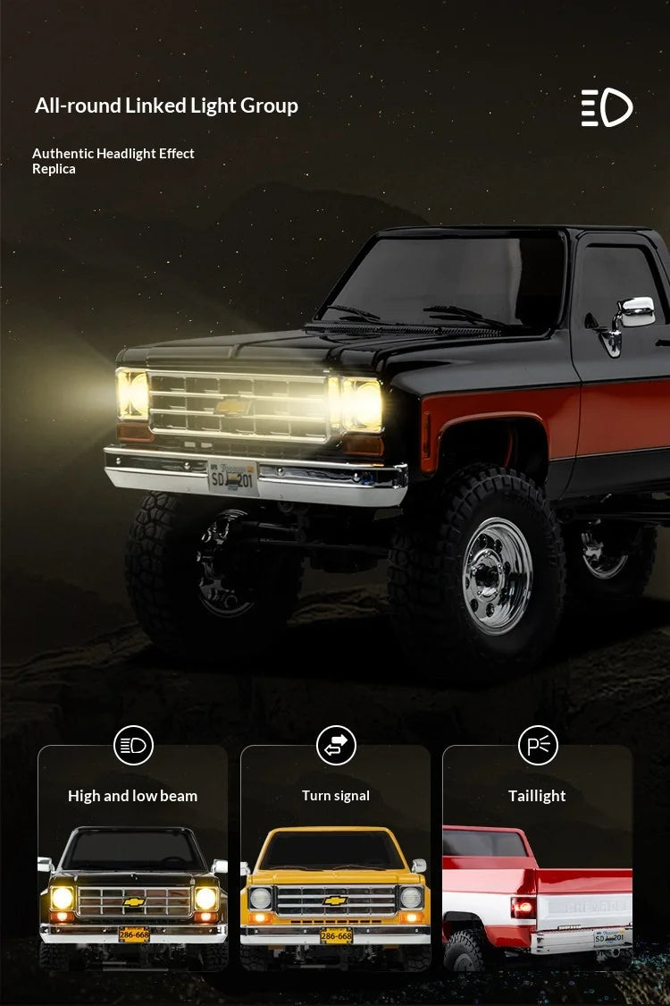 Modellino RC 1:18 di Pickup Truck Fms Fcx Chevrolet K10, Veicolo Elettrico Simulato per Fuoristrada, Giocattolo per Bambini, Regalo Disponibile
