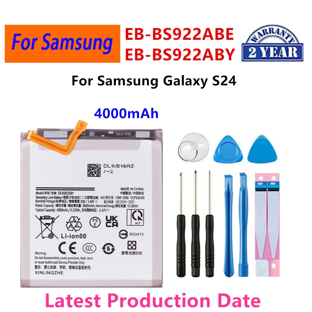 Batteria EB-BS901ABY EB-BS937ABY EB-BS721ABY EB-BS948ABY per Samsung Galaxy S22 S23 S24 S25 S26 Plus Ultra S24 FE S25 Edge