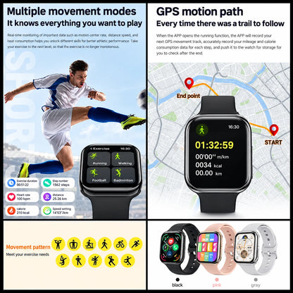 Nuovo Smartwatch iOS Serie 11, Display AMOLED Ultra HD, Cardiofrequenzimetro, GPS, Impermeabile IP68, Fitness, Chiamate Wireless, Braccialetto Originale