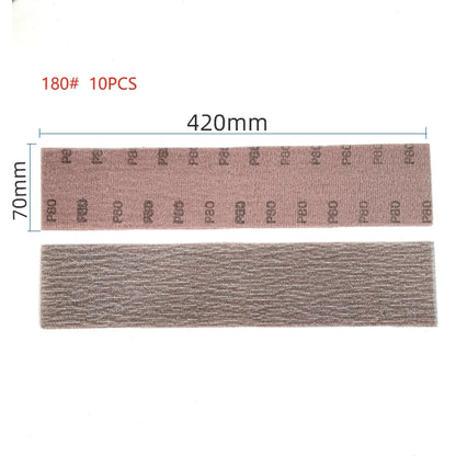 70x420mm Rettifica A Secco Maglia Carta Vetrata Rettangolare Floccaggio per Mirka Piallatura A Mano Auto Stucco Ampia Area Levigatrice