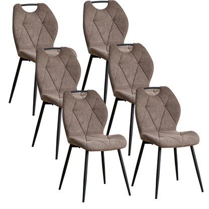 Sedia da pranzo moderna 2/4/6 pezzi, comode sedie imbottite con gambe in metallo per cucina/soggiorno/camera da letto