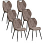 Sedia da pranzo moderna 2/4/6 pezzi, comode sedie imbottite con gambe in metallo per cucina/soggiorno/camera da letto