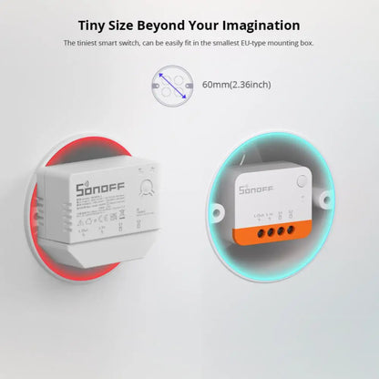 SONOFF ZBMINI L2 Extreme ZigBee Smart Switch Nessun cavo neutro richiesto Interruttore di controllo a 2 vie a 1 banda Funziona vocale Alexa con ZBBridge